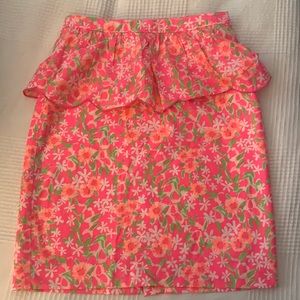 Lilly Pulitzer high waist peplum skirt